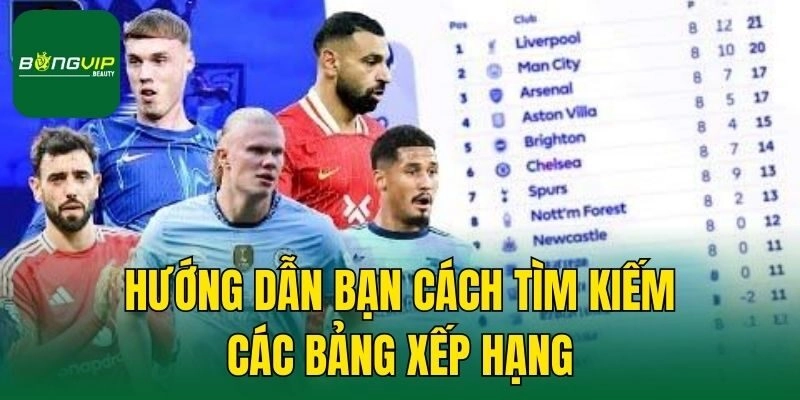 Hướng dẫn bạn cách tìm kiếm các bảng xếp hạng