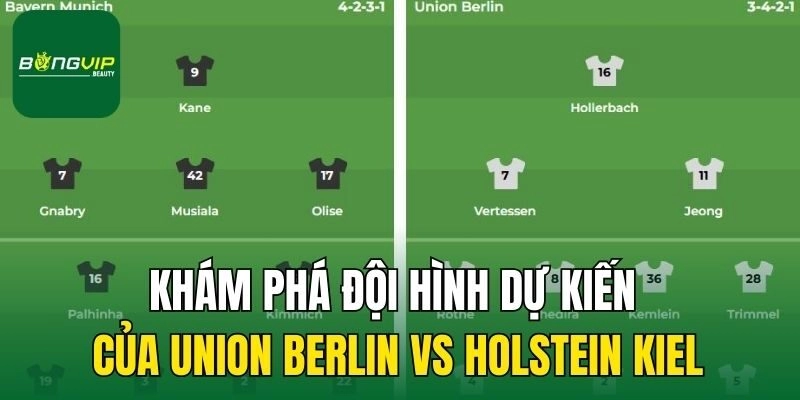 Khám phá đội hình dự kiến của Union Berlin vs Holstein Kiel