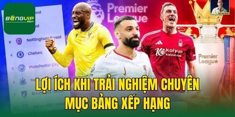 Lợi ích khi trải nghiệm chuyên mục bảng xếp hạng